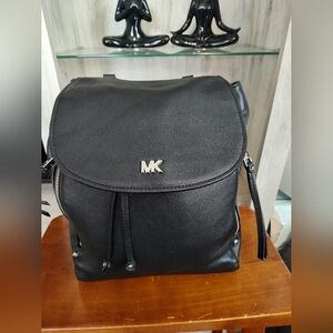 Michael Kors Black Leather Backpack